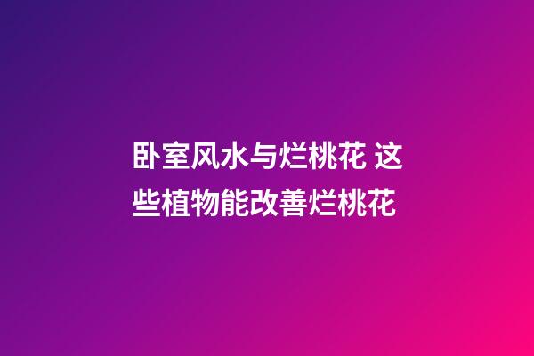 卧室风水与烂桃花 这些植物能改善烂桃花